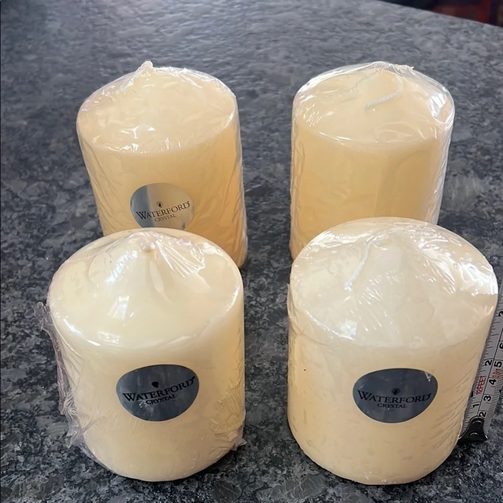 Set of 4 Waterford Crystal Candles Wrapped and Unused